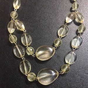 Vintage 🍋 lemon drop double drop necklace